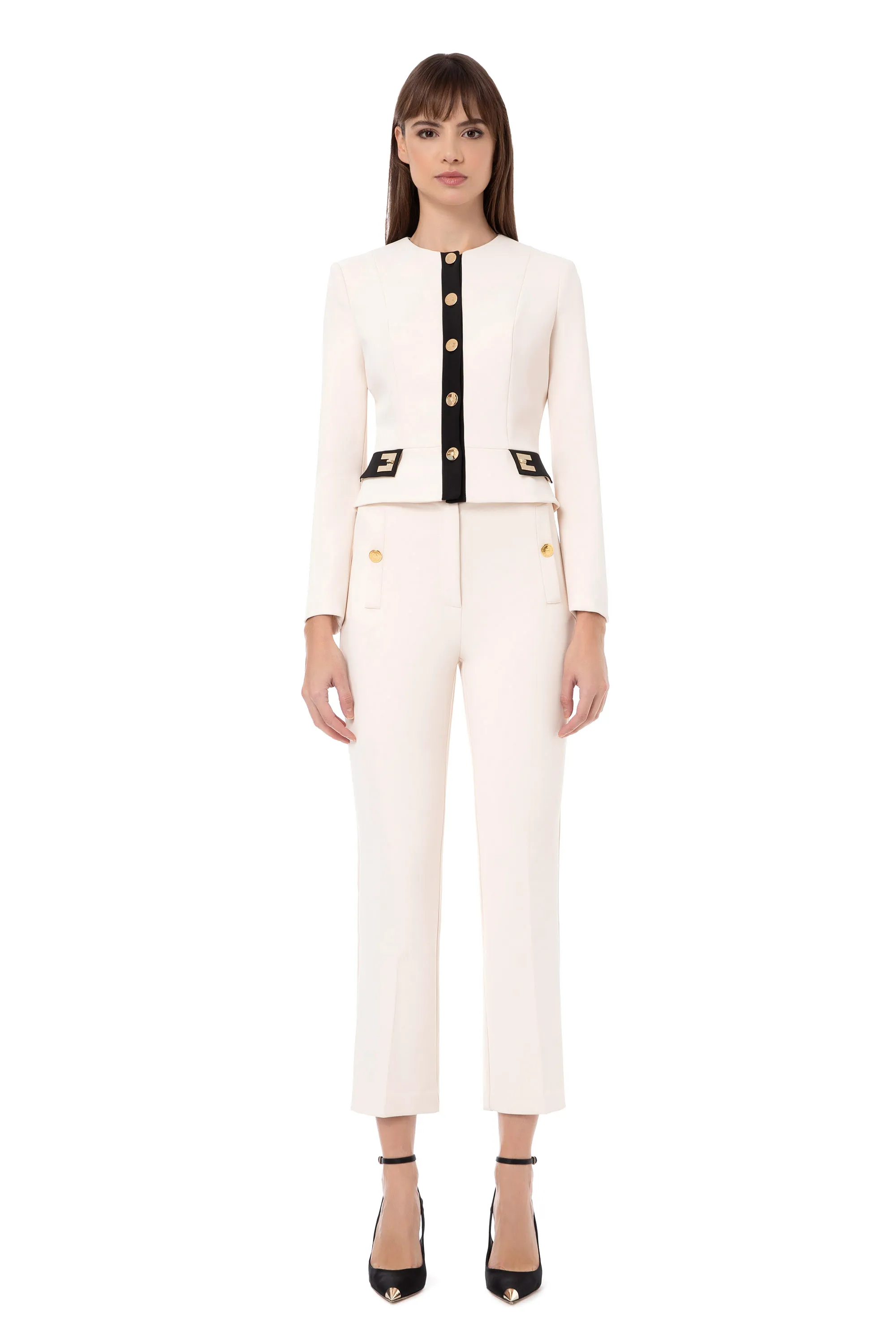 Giacca in crepe doppio stretch