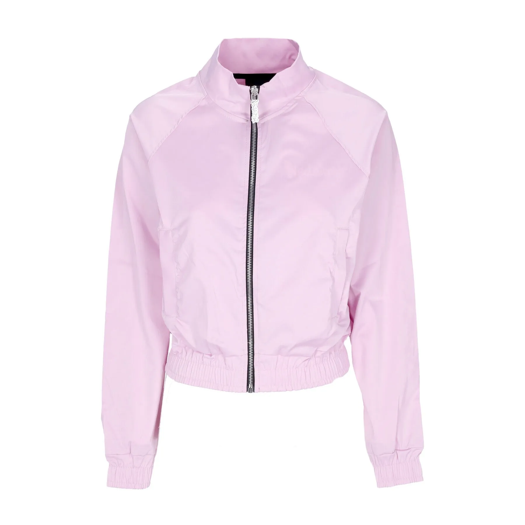Giacca Tuta Corta Donna Satin Full Zip Sweatshirt Pink