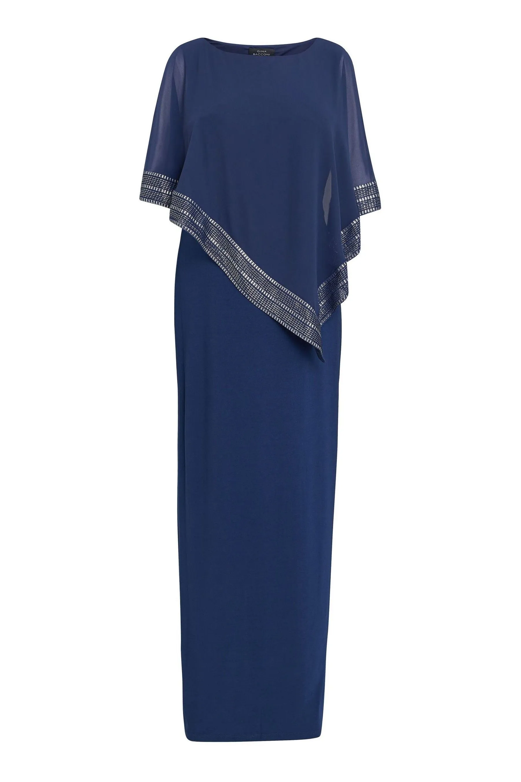Gina Bacconi Naturale - Amber - Abito maxi con mantella asimmetrica