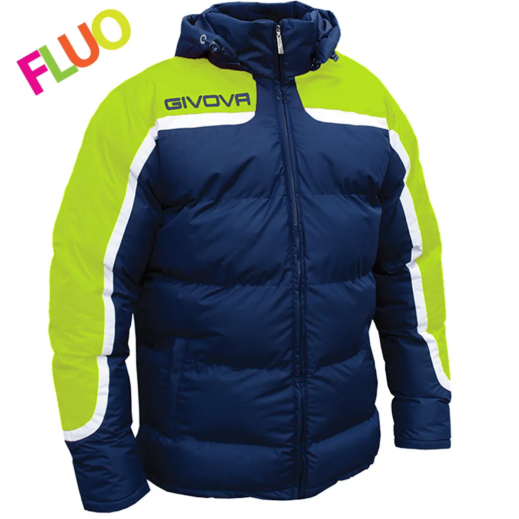 Giubbotto Givova antartide INVERNALE Tg M colore Blu/Giallofluo