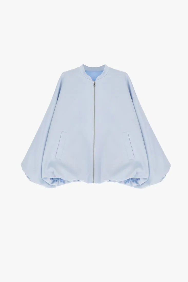 Giubbotto oversize monocolour con zip