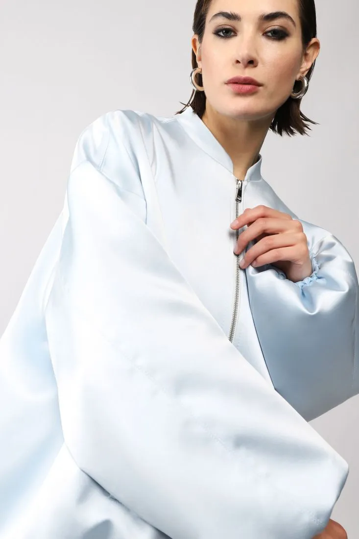 Giubbotto oversize monocolour con zip