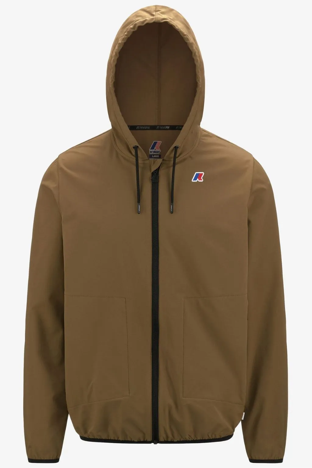 GIUBBOTTO UNISEX TABACCO K-WAY CON CAPPUCCIO JORDAIN TRAVEL