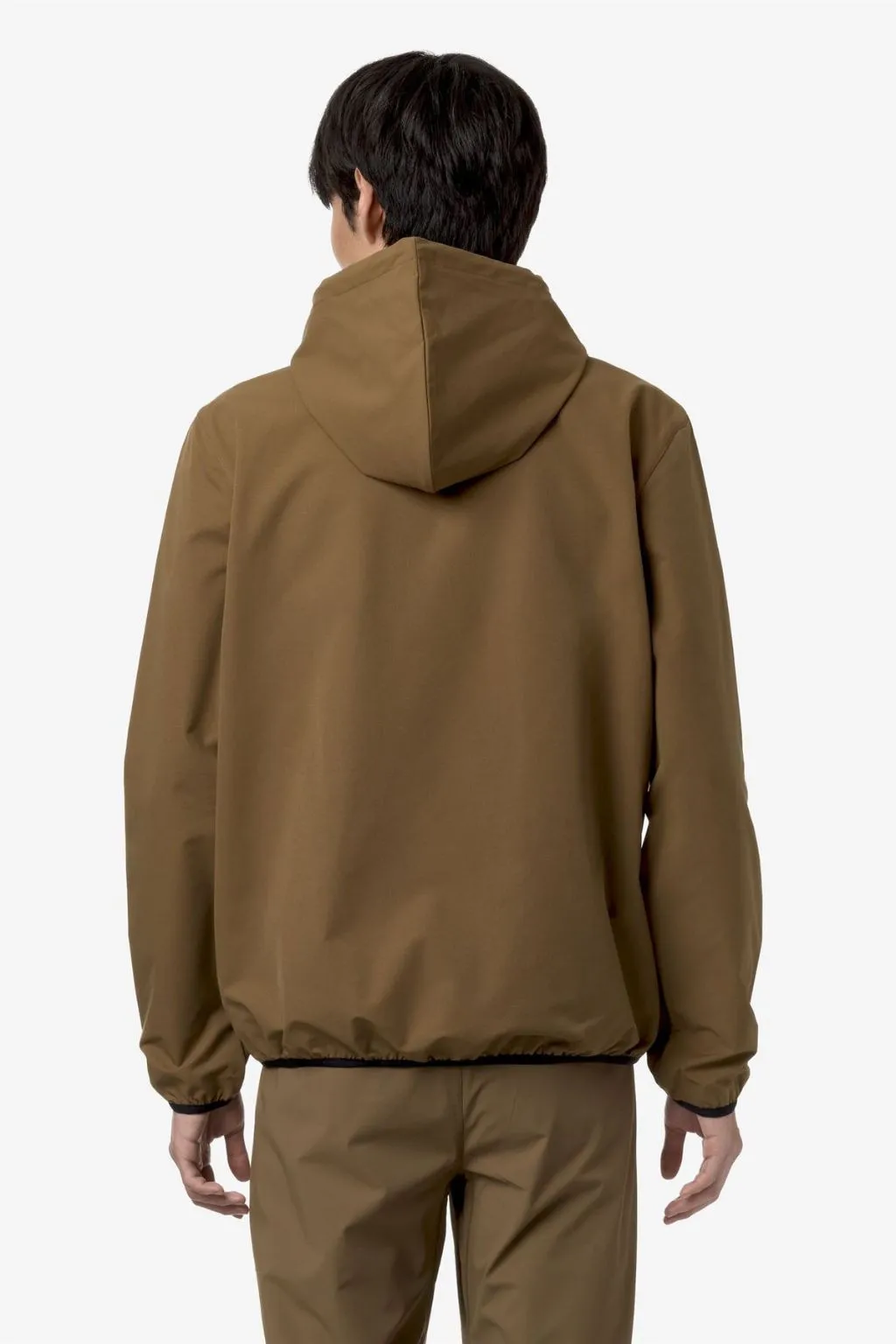 GIUBBOTTO UNISEX TABACCO K-WAY CON CAPPUCCIO JORDAIN TRAVEL