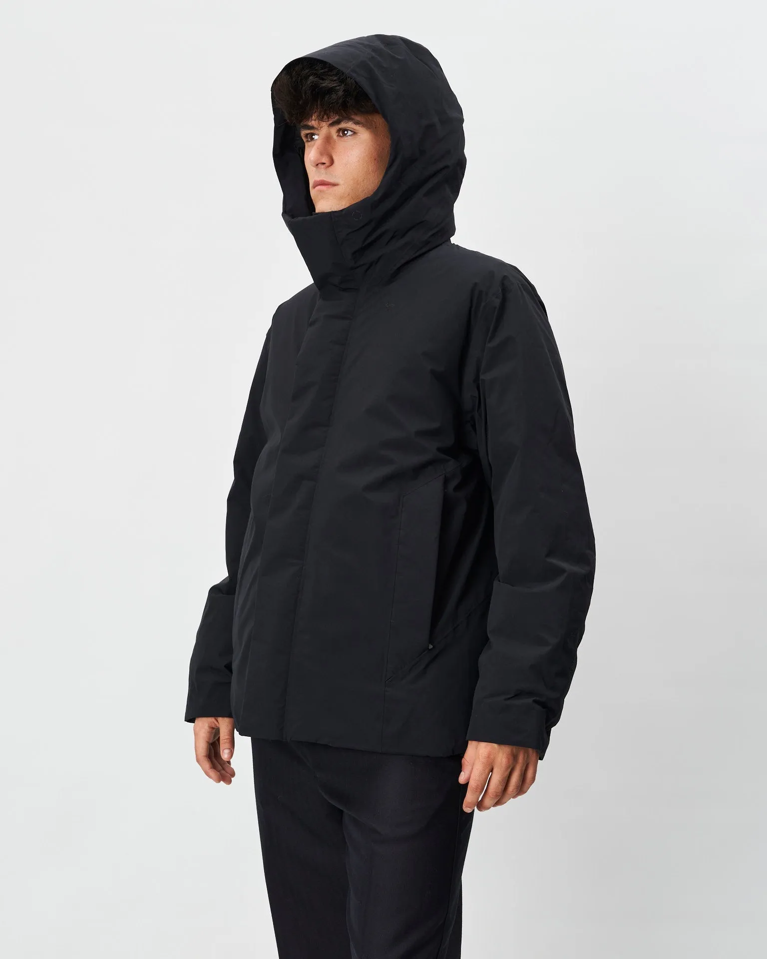 Goldwin piumino nero con zip coperta