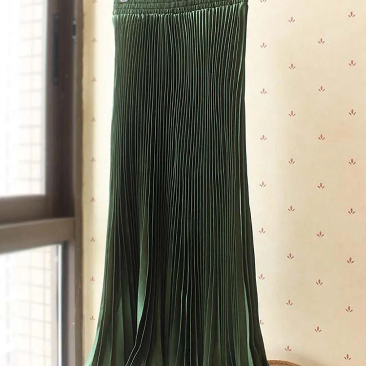 Gonna elegante a sirena per donne e ragazze Gonne lunghe da festa altalena pieghettate color metallo elastico a vita alta 2023 E