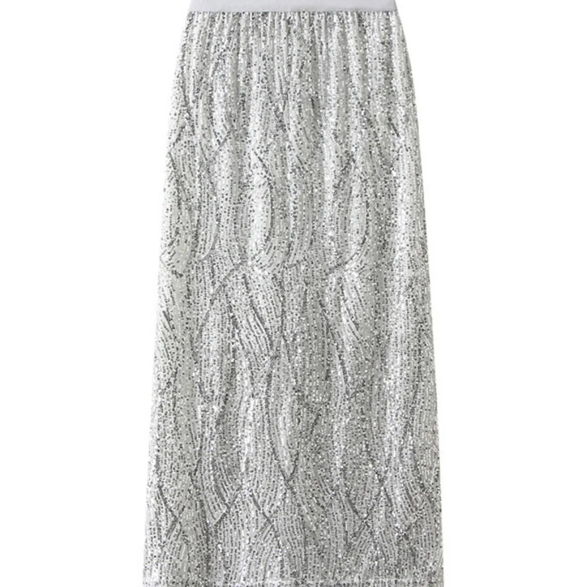 Gonne lunghe a matita con paillettes brillanti vintage per le donne Stile vita alta Club Back Divise gonne aderenti 2023 Primave
