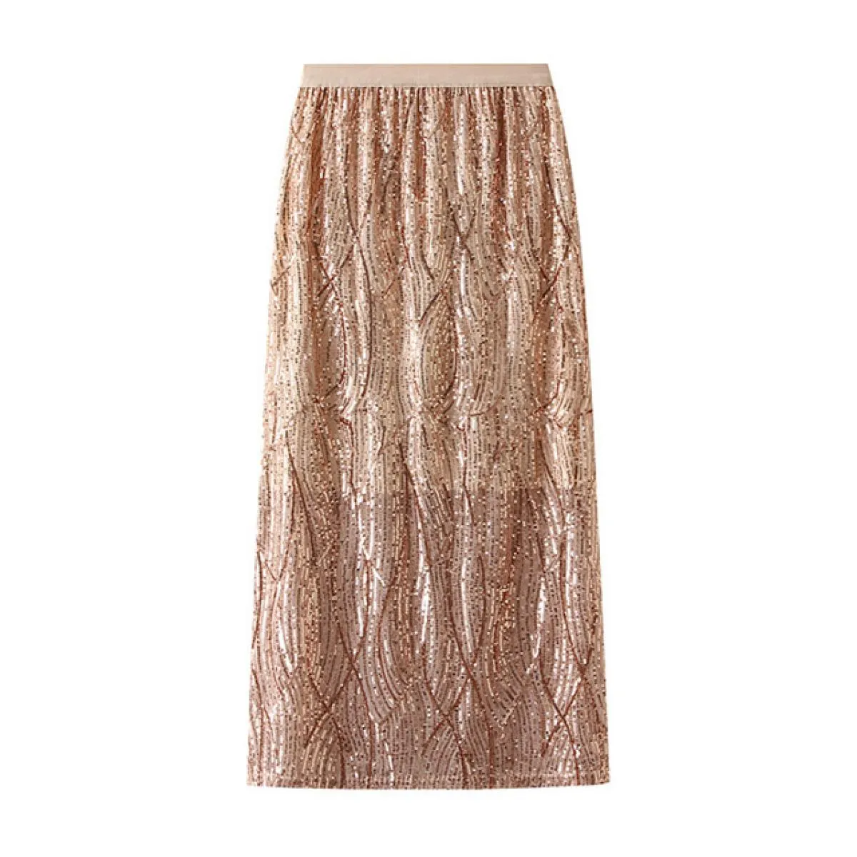 Gonne lunghe a matita con paillettes brillanti vintage per le donne Stile vita alta Club Back Divise gonne aderenti 2023 Primave