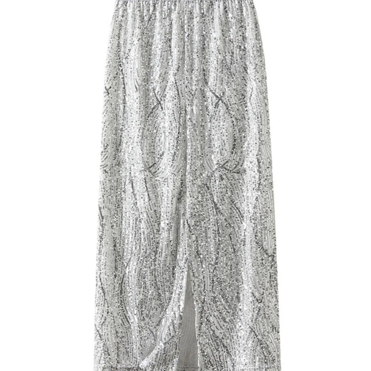 Gonne lunghe a matita con paillettes brillanti vintage per le donne Stile vita alta Club Back Divise gonne aderenti 2023 Primave
