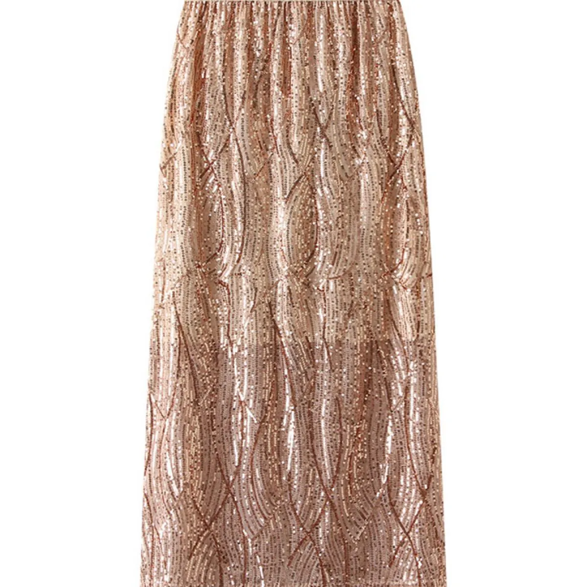 Gonne lunghe a matita con paillettes brillanti vintage per le donne Stile vita alta Club Back Divise gonne aderenti 2023 Primave