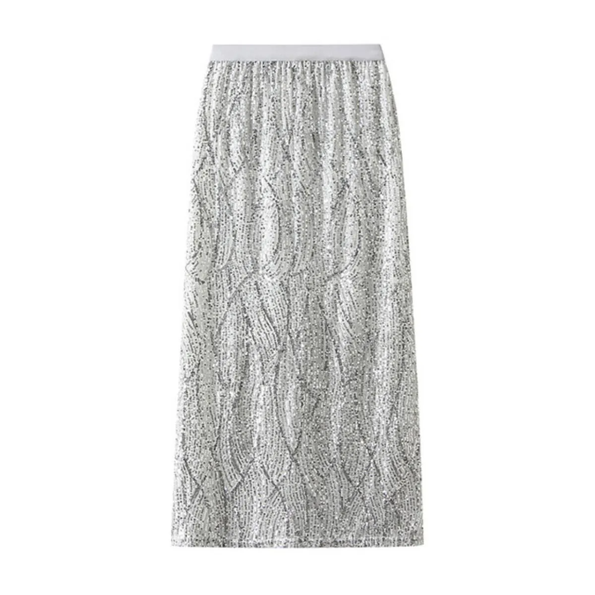 Gonne lunghe a matita con paillettes brillanti vintage per le donne Stile vita alta Club Back Divise gonne aderenti 2023 Primave
