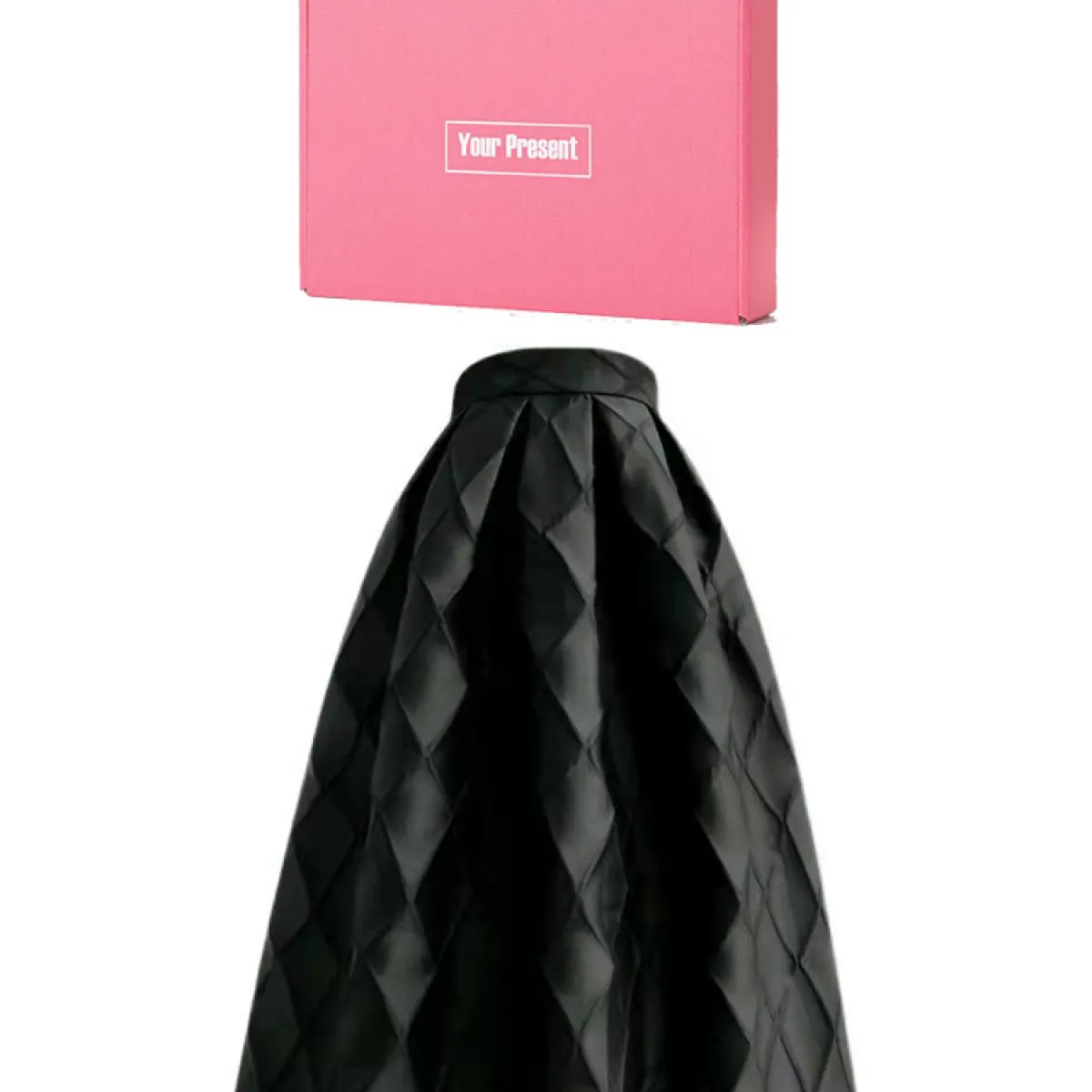 Gonne scozzesi stereoscopiche eleganti da donna con cerniera Gonna abito da ballo nero jacquard a vita alta femminile Sxxxl 2022