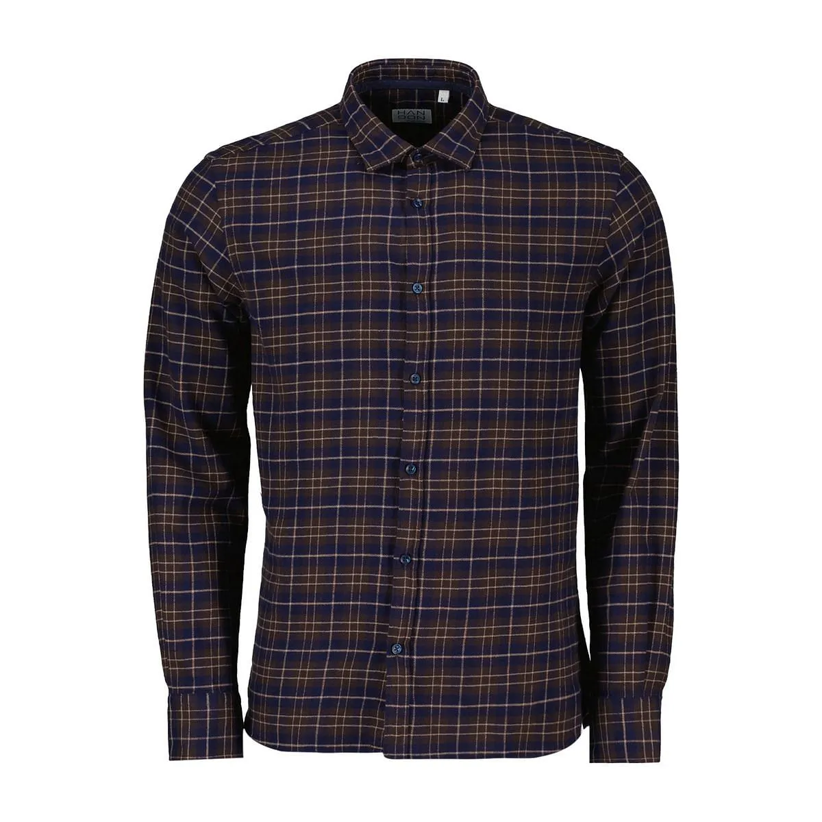      HANG ON CAMICIA COLLO MINMAL FLANELLA MADRAS  