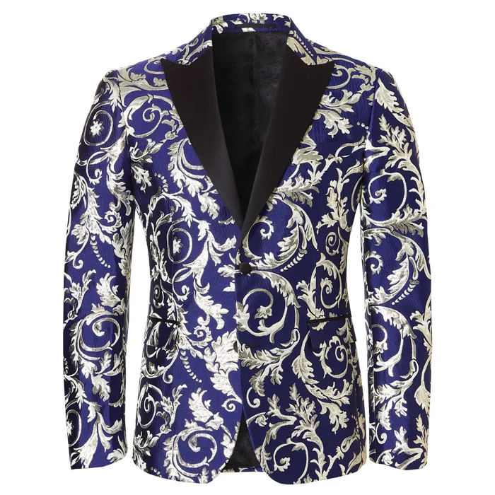 Henk ter Horst Giacca da smoking in lurex Blu