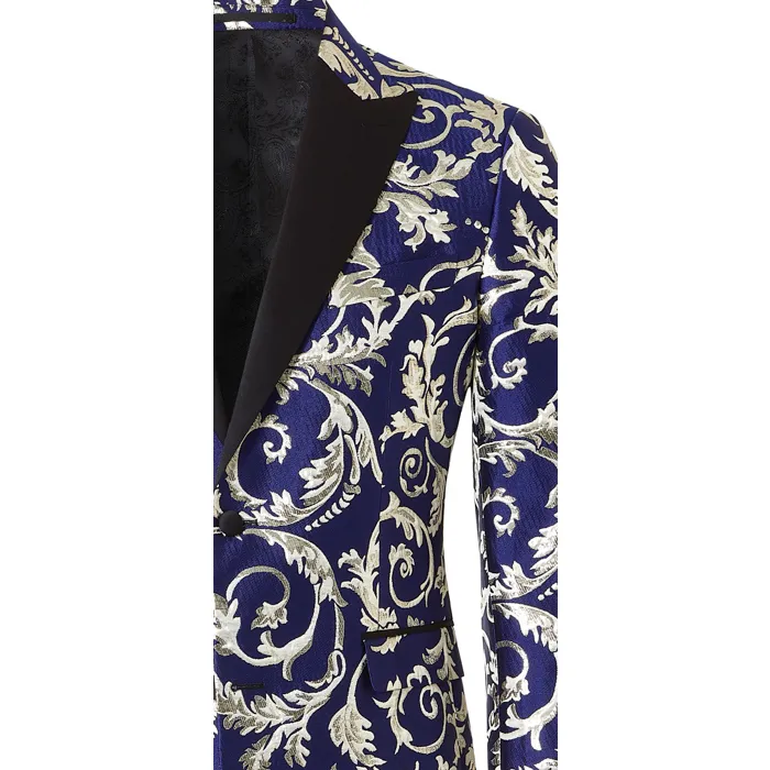 Henk ter Horst Giacca da smoking in lurex Blu