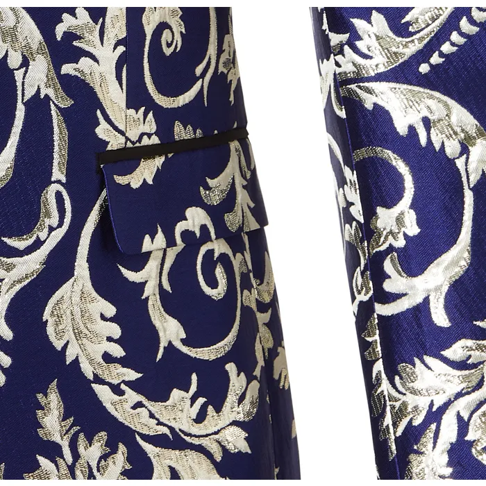 Henk ter Horst Giacca da smoking in lurex Blu