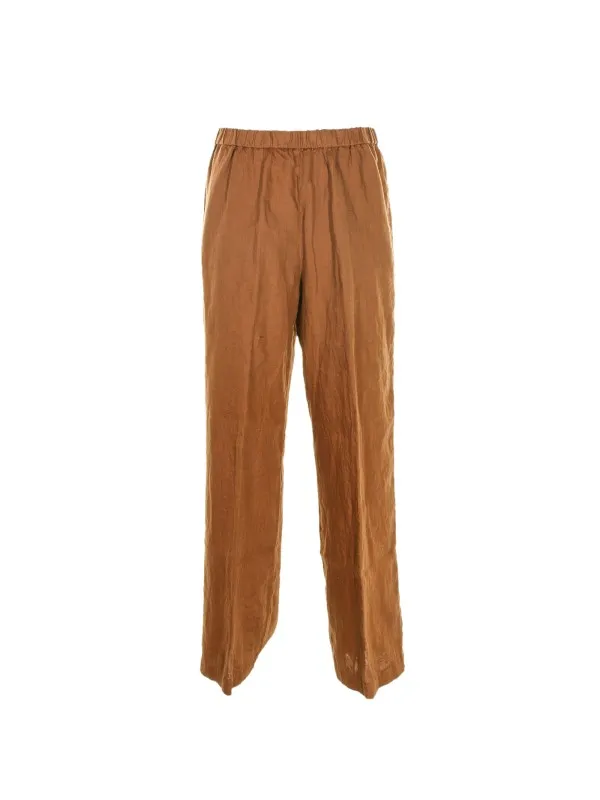 High-waisted palazzo trousers