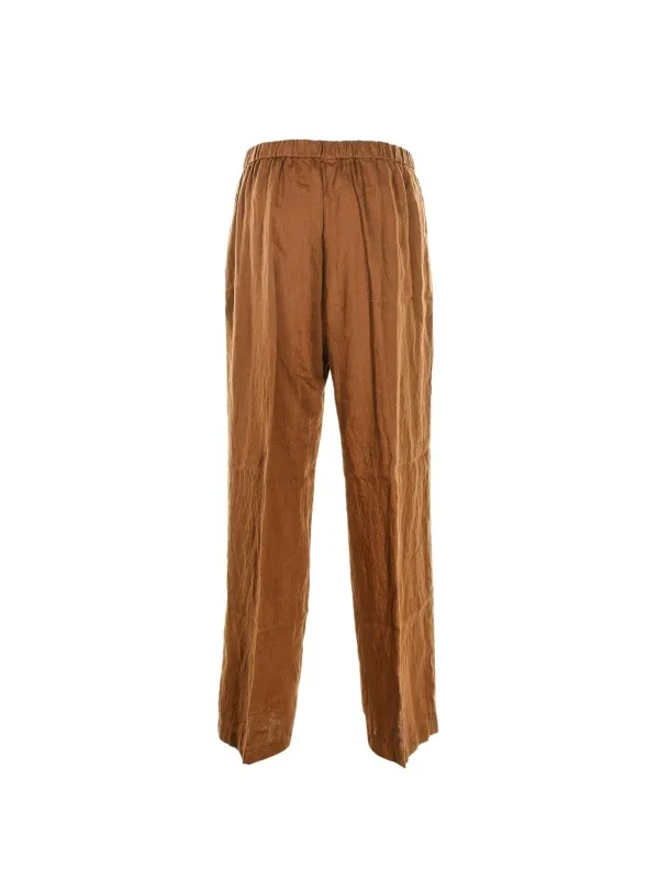 High-waisted palazzo trousers