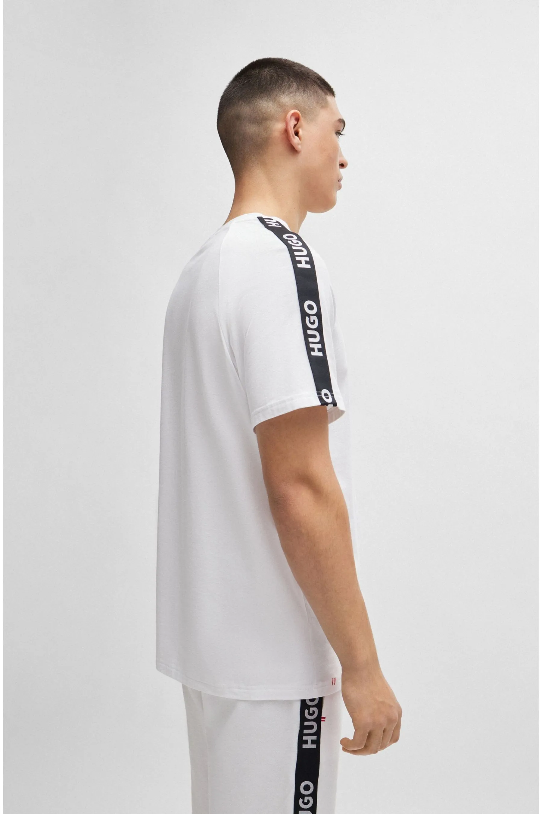 HUGO HUGO Tape Logo Fit Relaxed Fit Stretch Maglietta in cotone    
