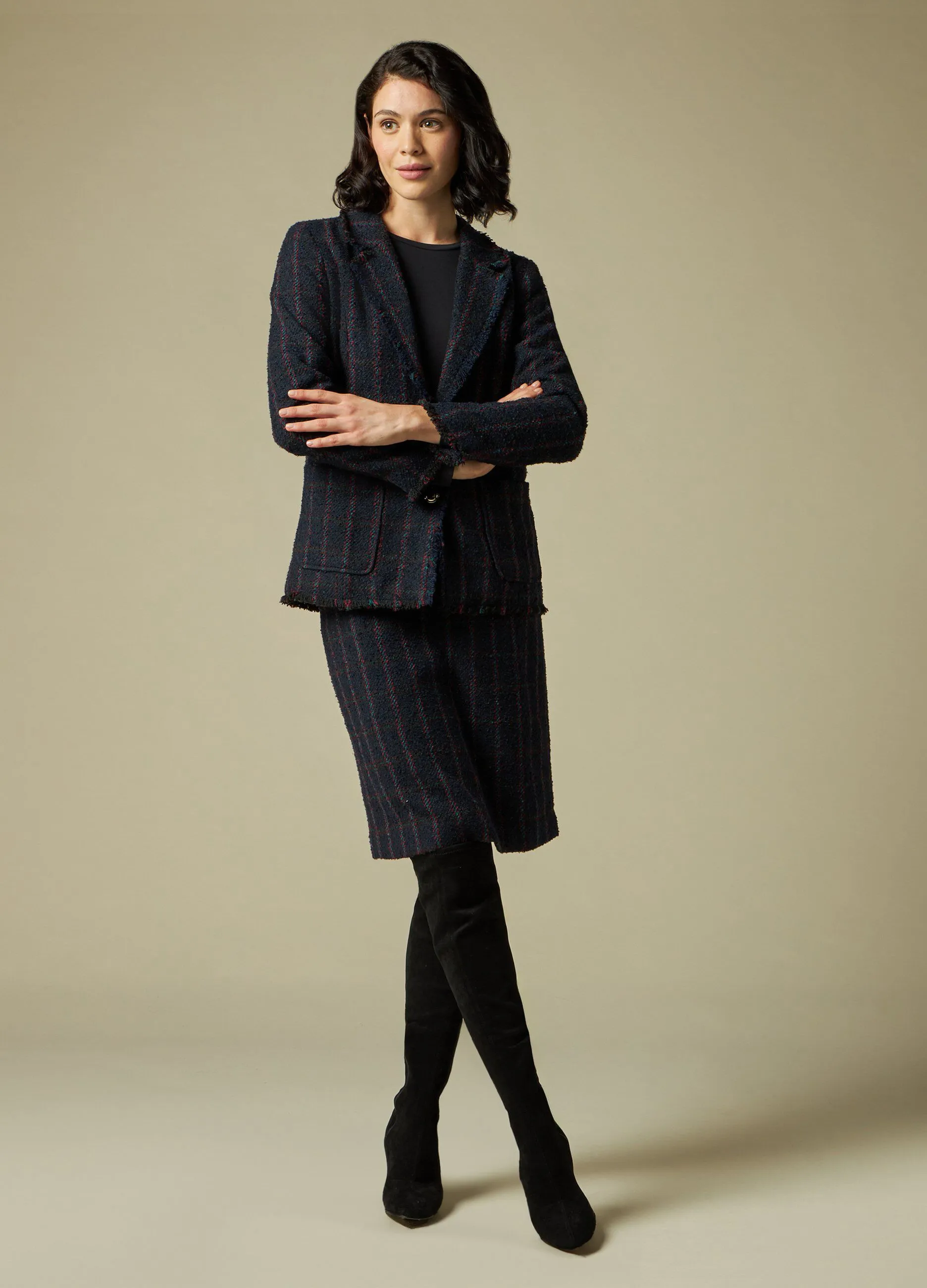 IWIE  Blazer in tweed con revers donna