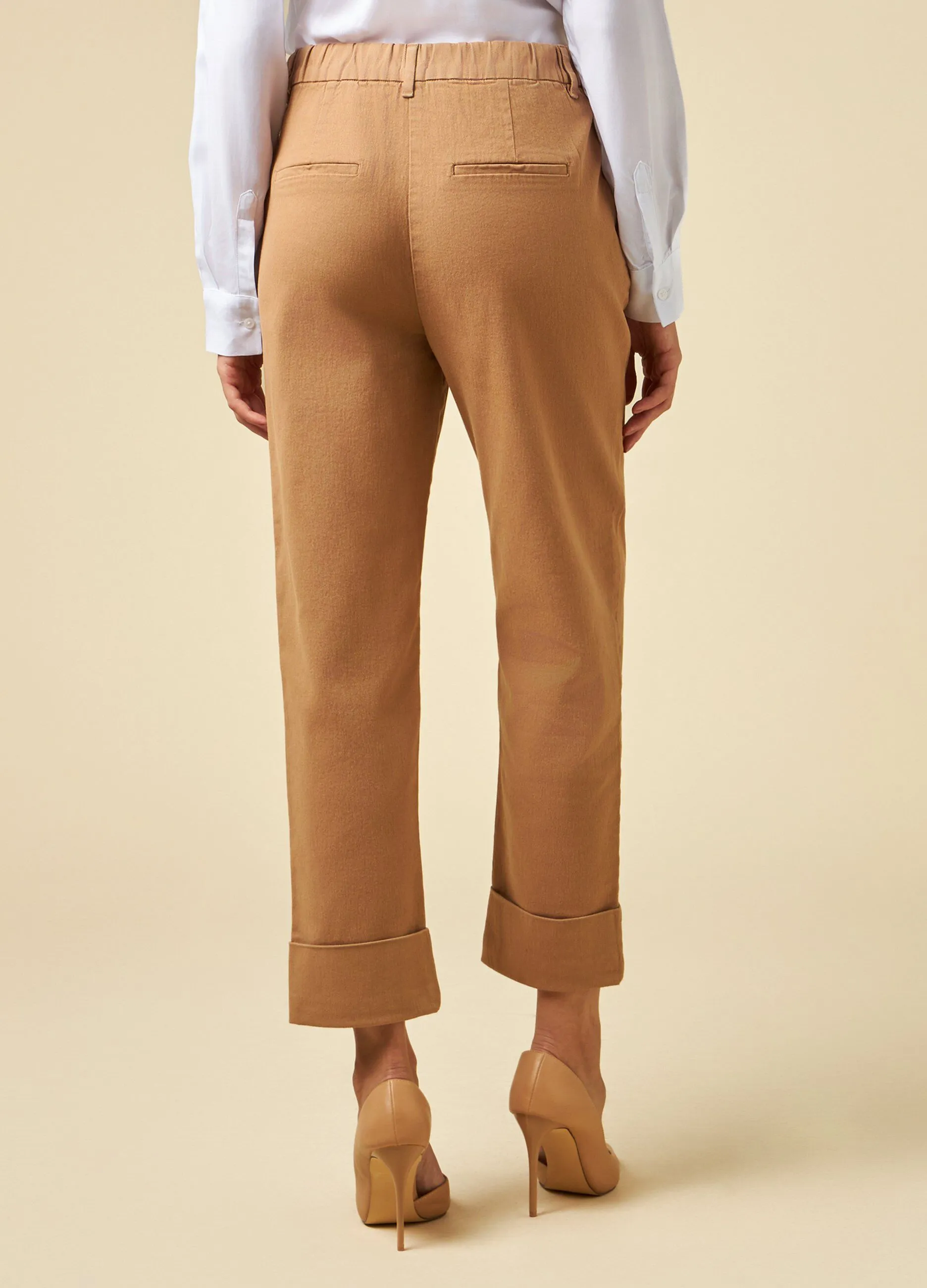 IWIE  Jeans wide leg con risvolto donna