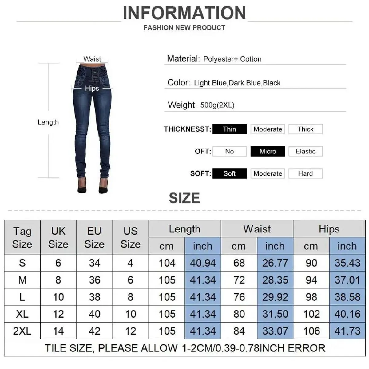 Jeans a matita slim a vita alta 2023 Pantaloni in denim vintage Pantaloni basic oversize da donna Abbigliamento femminile Elasti