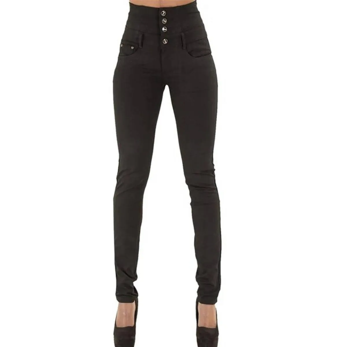 Jeans a matita slim a vita alta 2023 Pantaloni in denim vintage Pantaloni basic oversize da donna Abbigliamento femminile Elasti