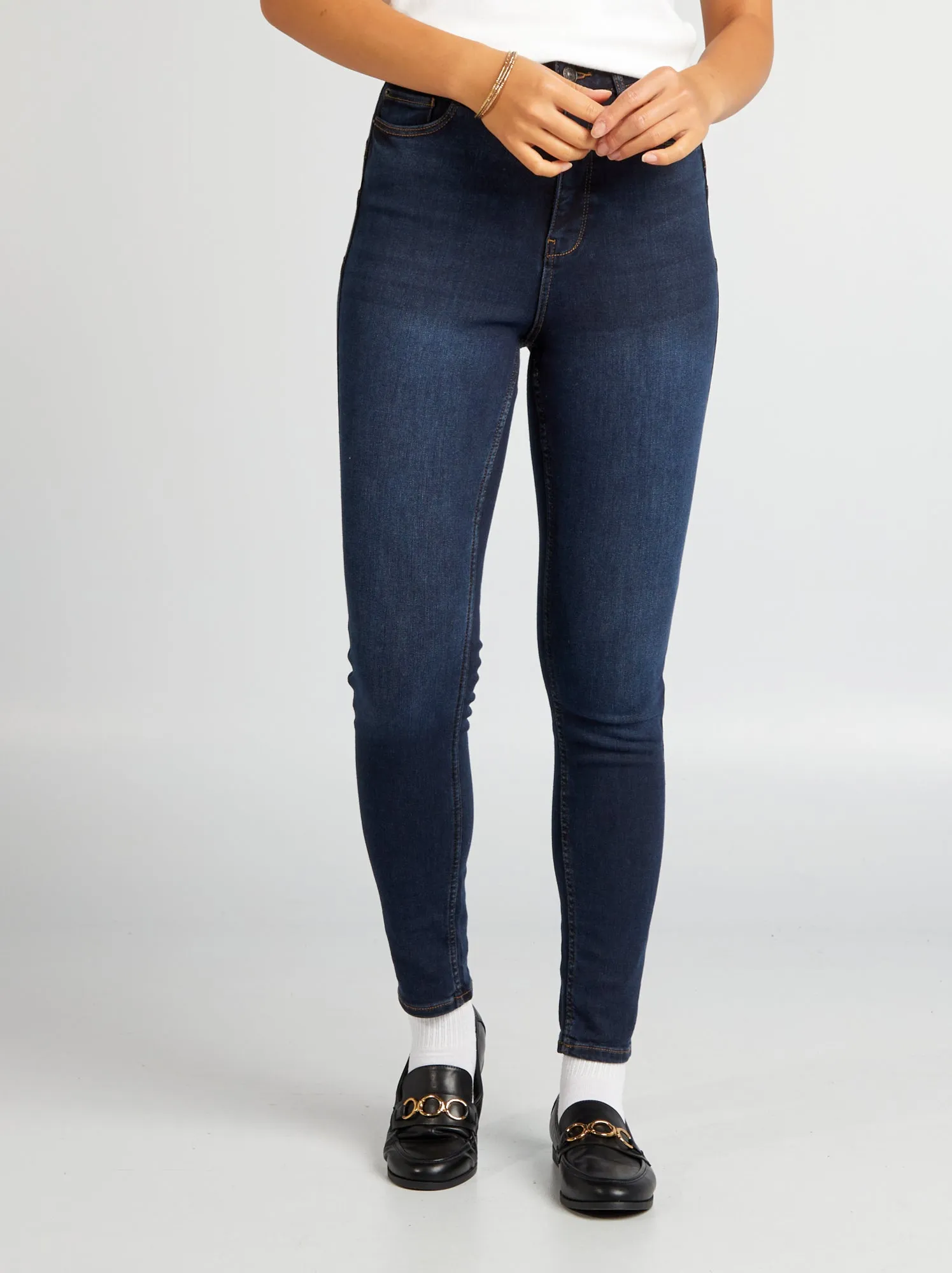Jeans skinny a vita alta - L30 - BLU
