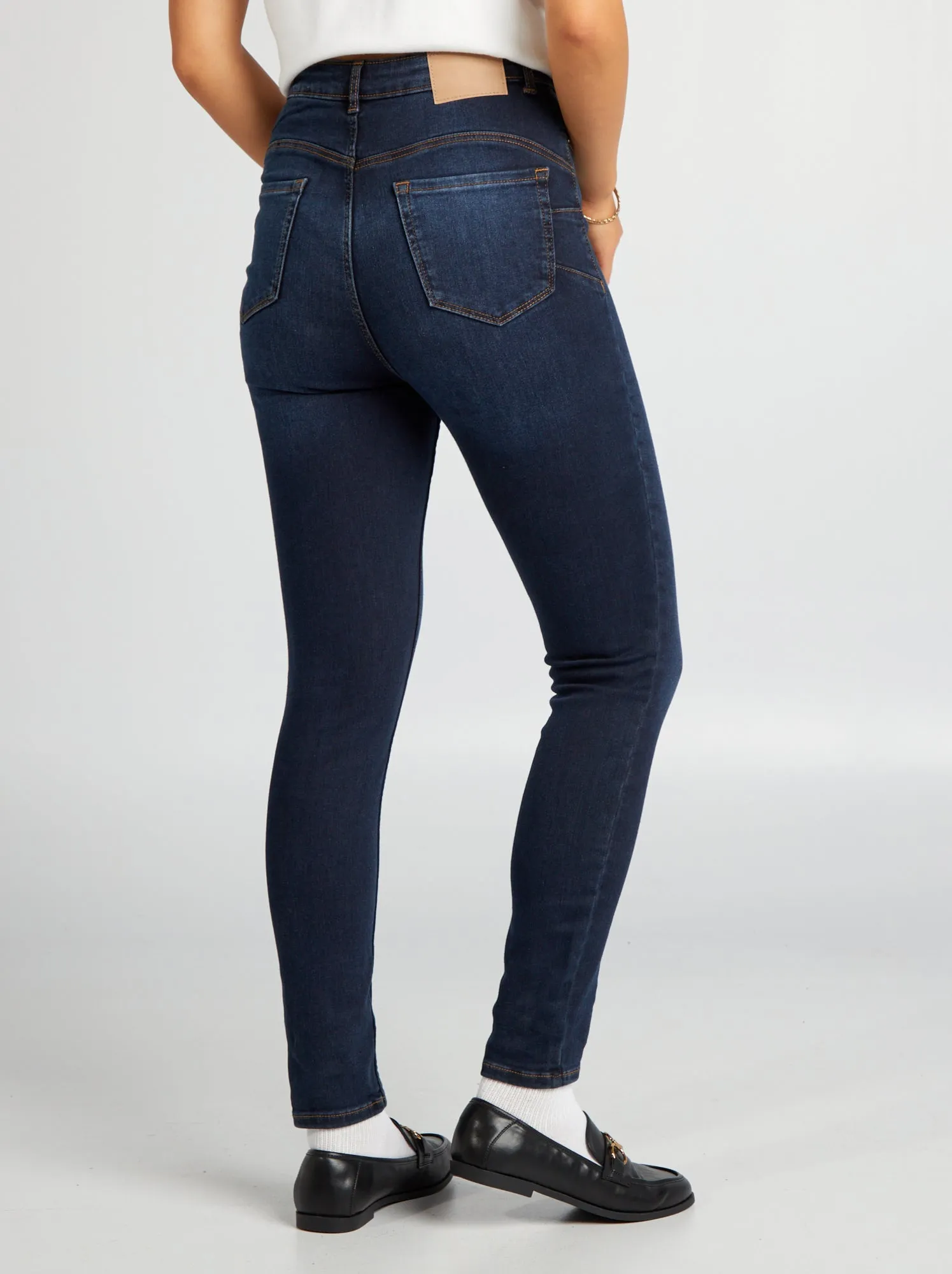 Jeans skinny a vita alta - L30 - BLU