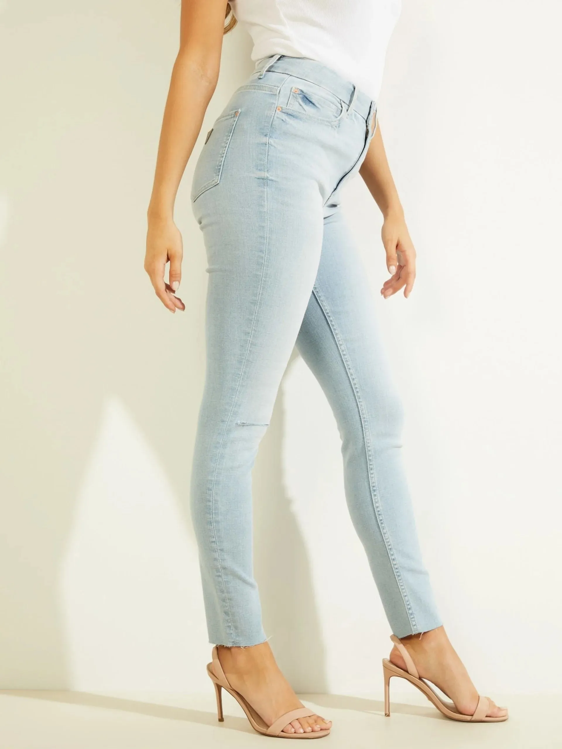 Jeans skinny abrasioni guess