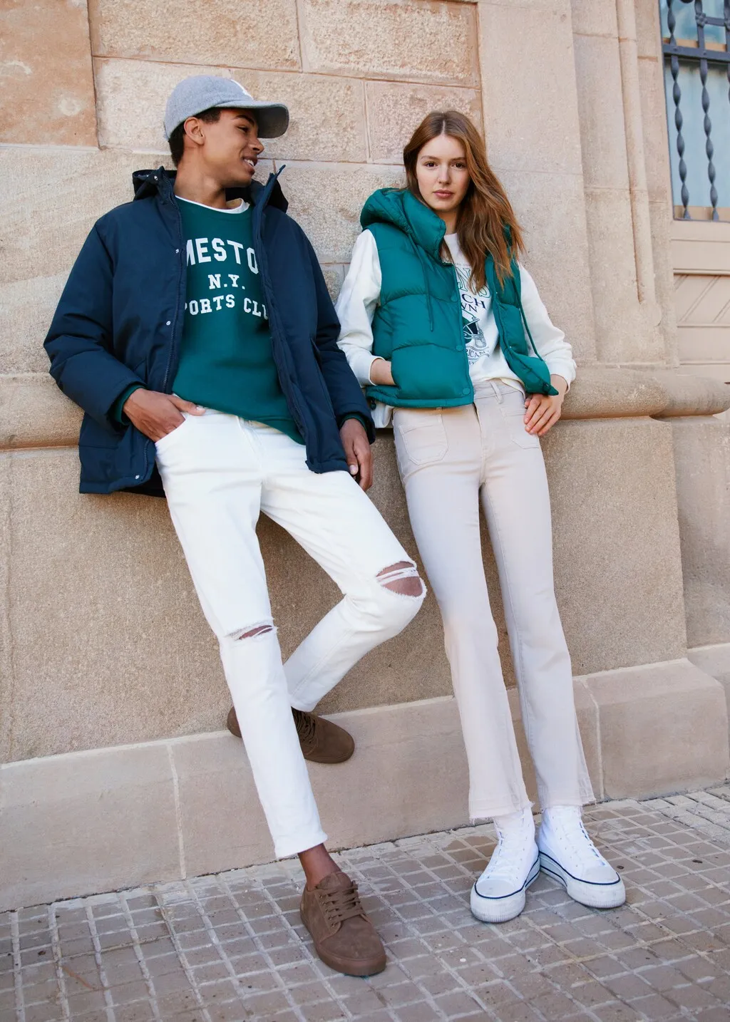 Jeans skinny strappi decorativi