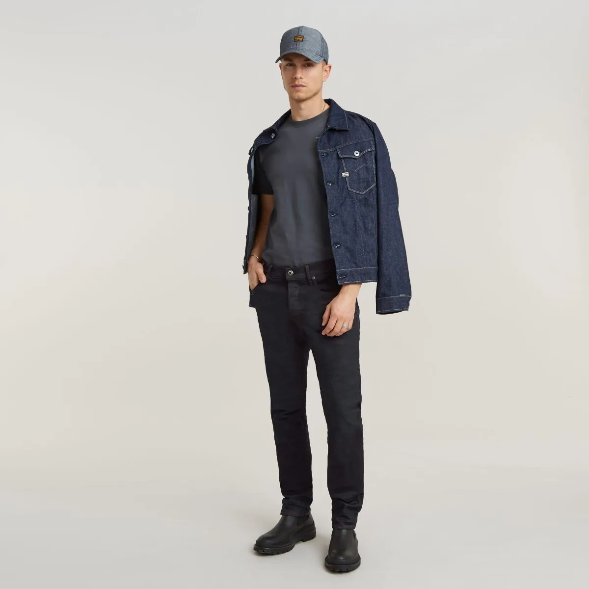 JEANS Uomo G-STAR 51003 7209 - 3301 REGULAR TAPARED 89 DARK AGED