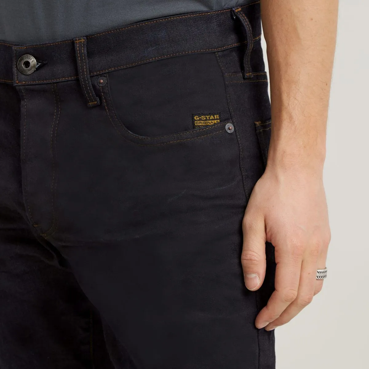 JEANS Uomo G-STAR 51003 7209 - 3301 REGULAR TAPARED 89 DARK AGED