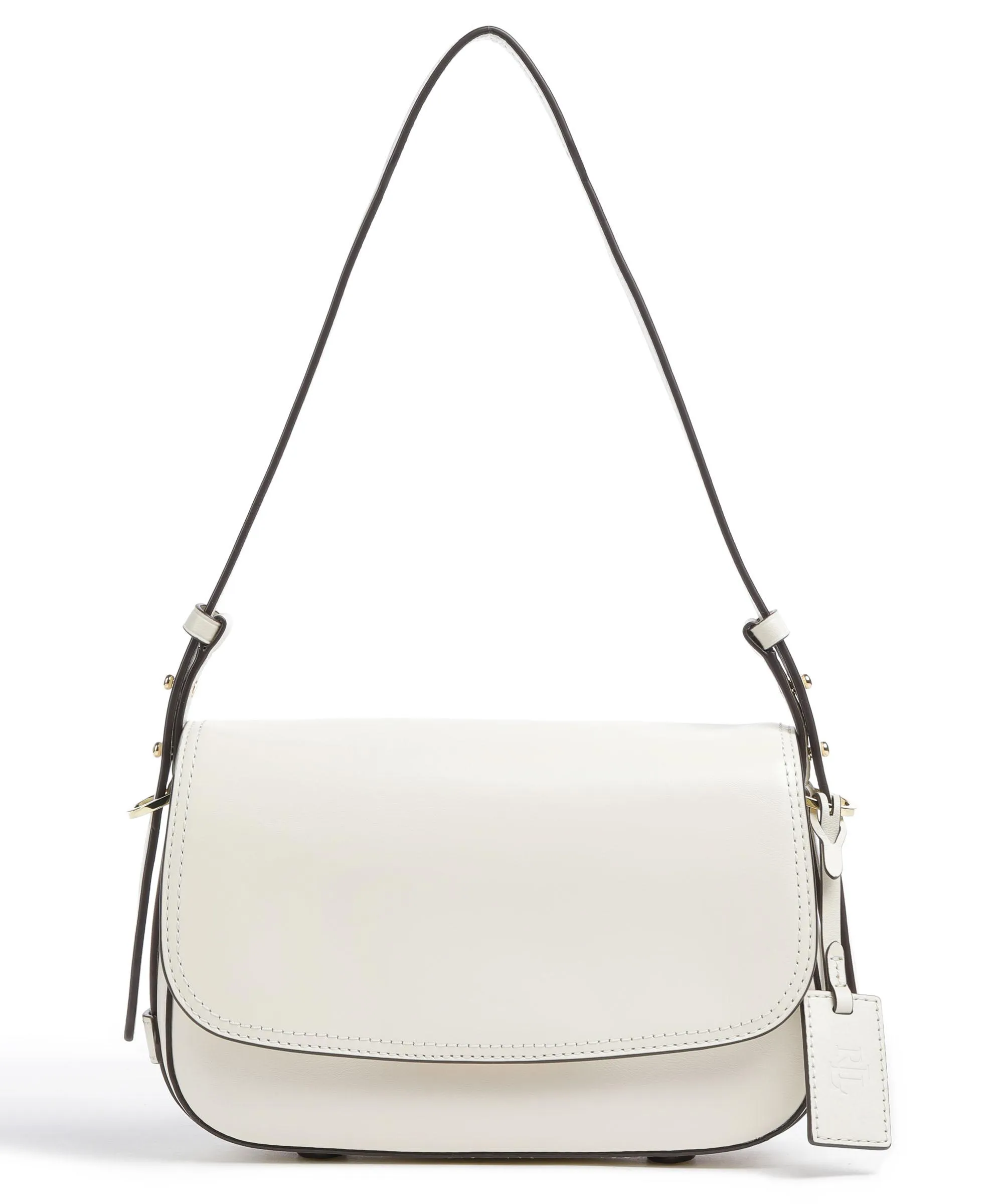  Lauren Ralph Lauren Maddy 24 Borsa a spalla pelle a grana fine avorio  