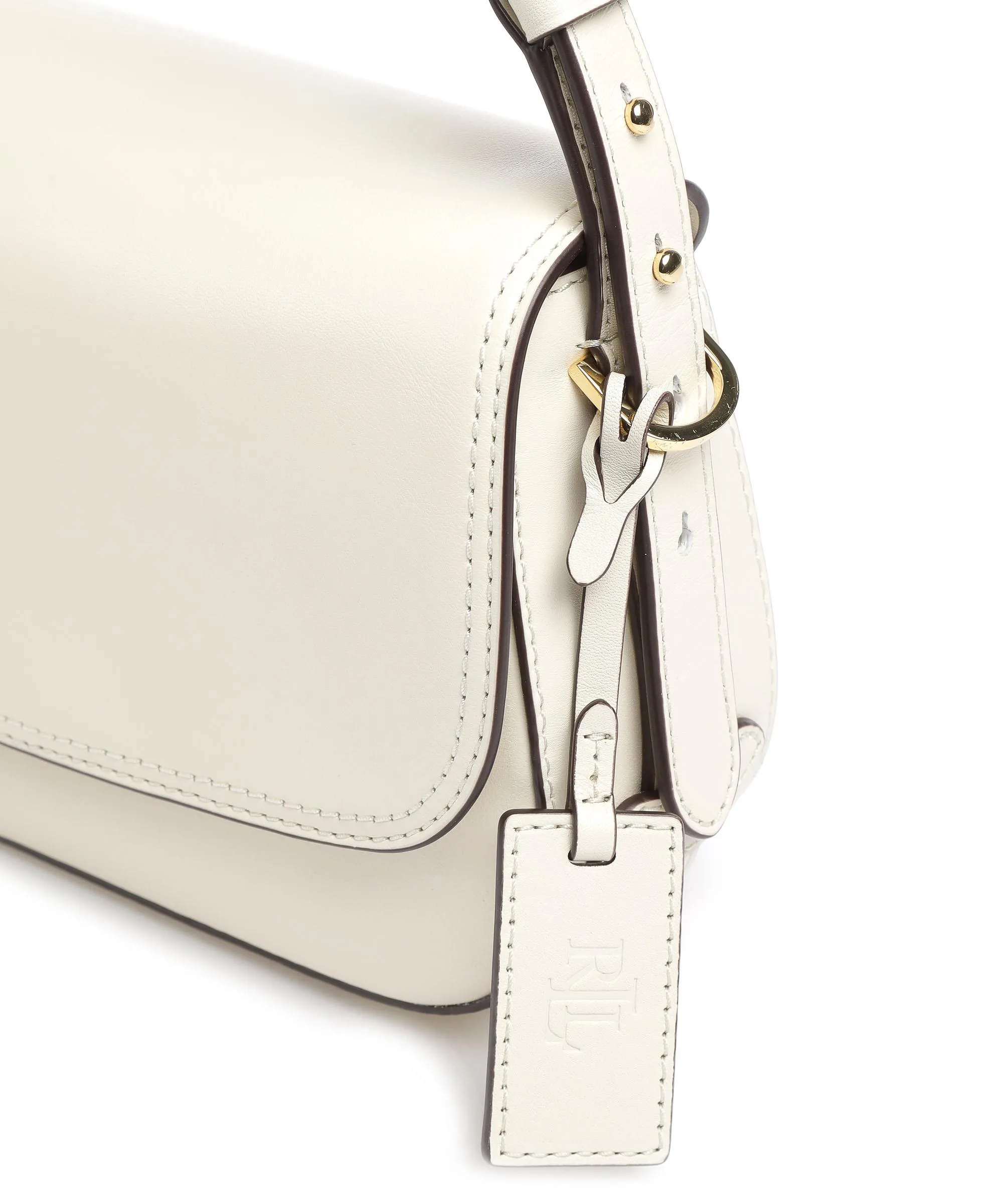  Lauren Ralph Lauren Maddy 24 Borsa a spalla pelle a grana fine avorio  