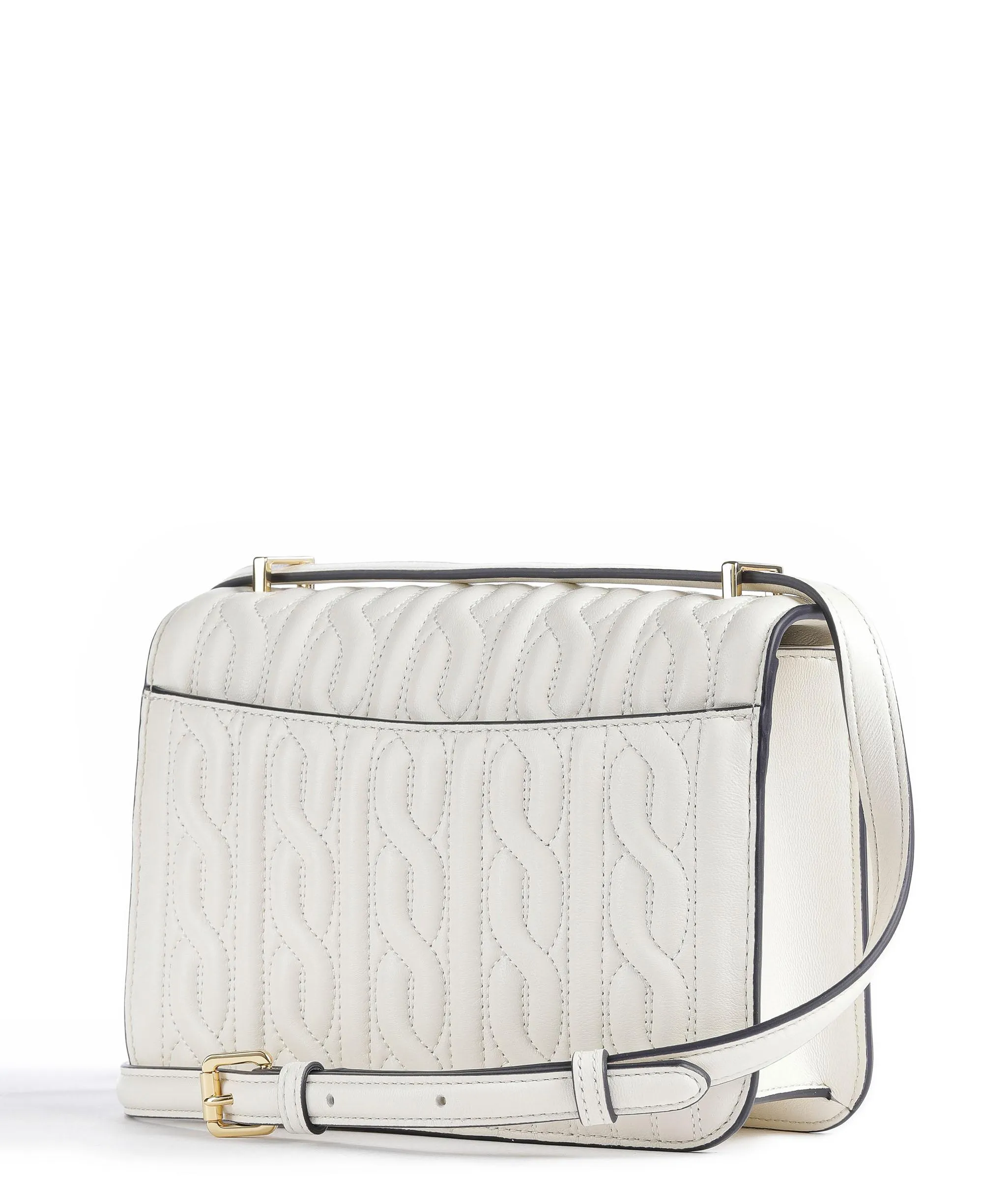  Lauren Ralph Lauren Sophee 22 Borsa a spalla pelle di pecora avorio  