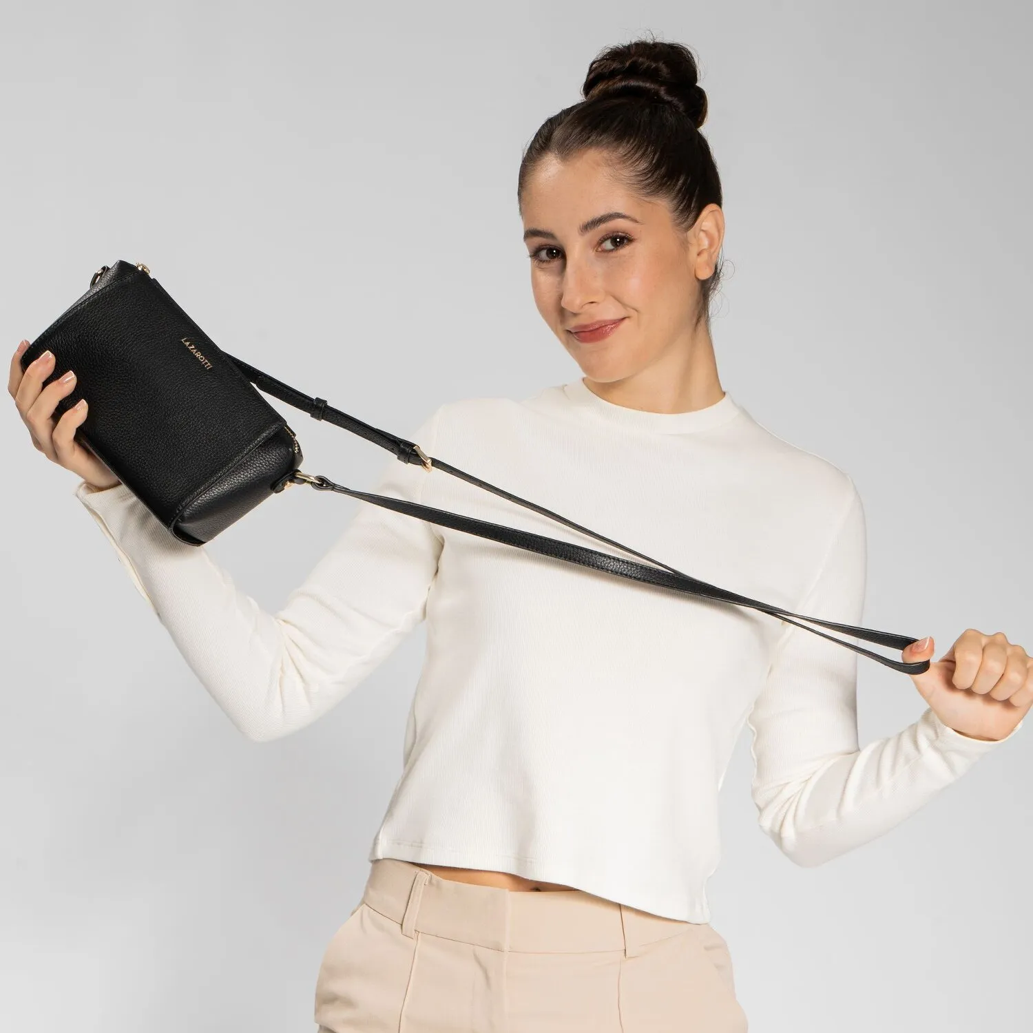 Lazarotti Bologna Leather Borsa a tracolla Pelle 20 cm