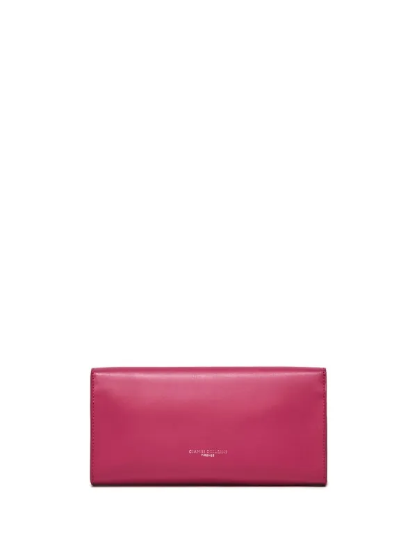 Lily leather clutch with flap
