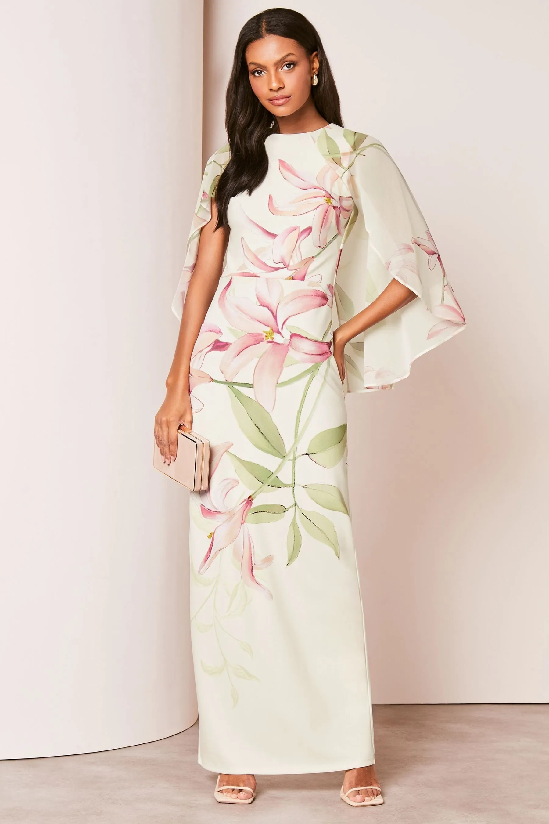 Lipsy Floreale Stampa - Abito maxi a mantella