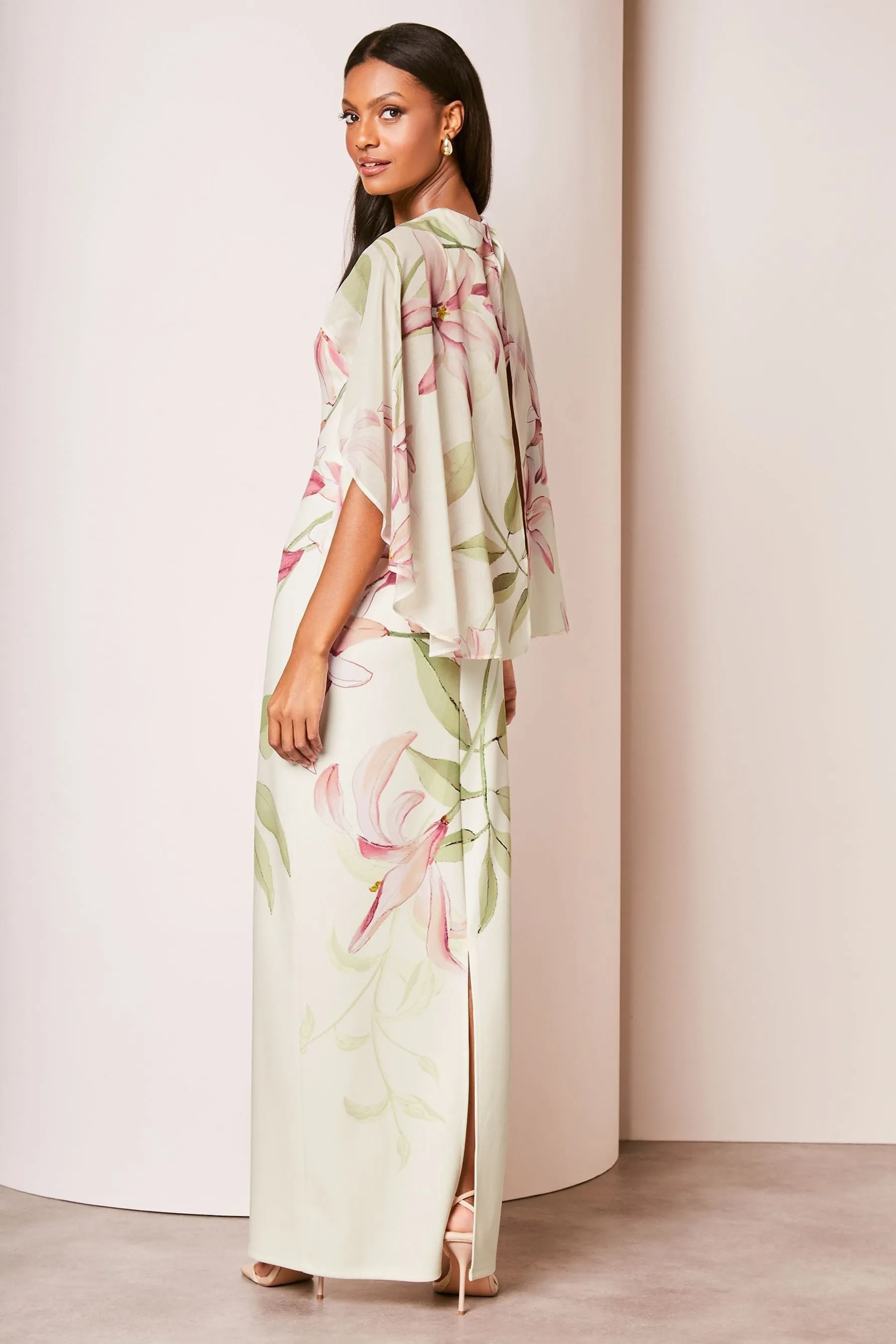 Lipsy Floreale Stampa - Abito maxi a mantella