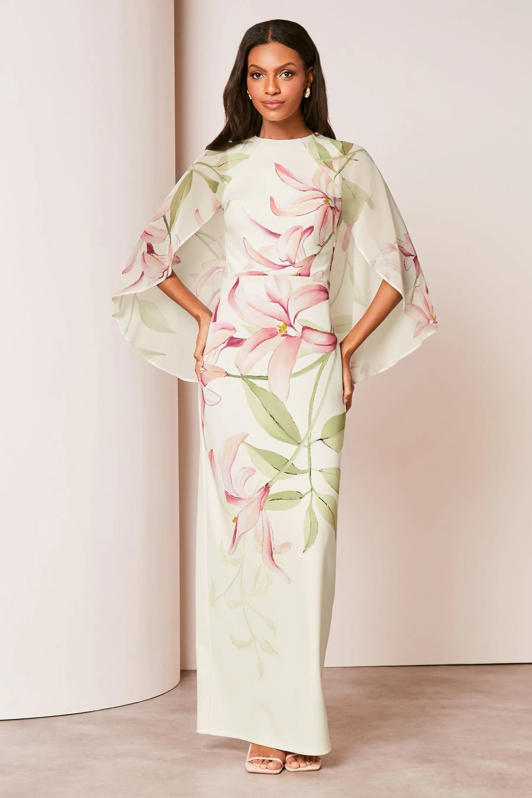 Lipsy Floreale Stampa - Abito maxi a mantella