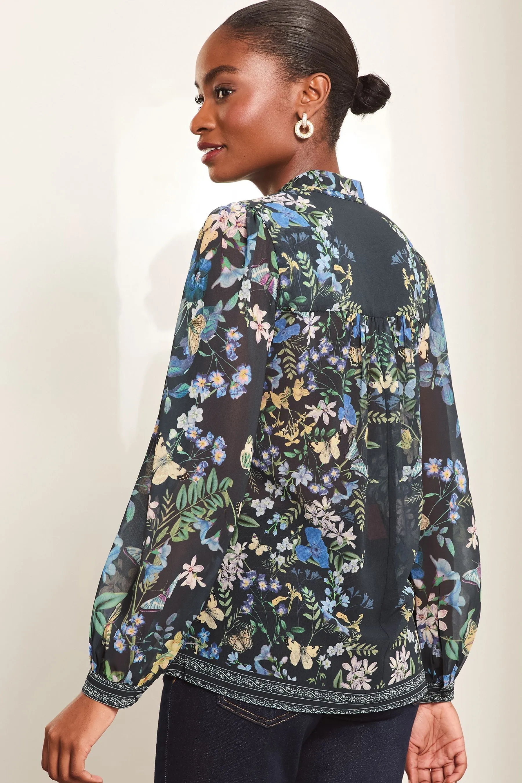 Lipsy Printed Long Sleeve Blouse    