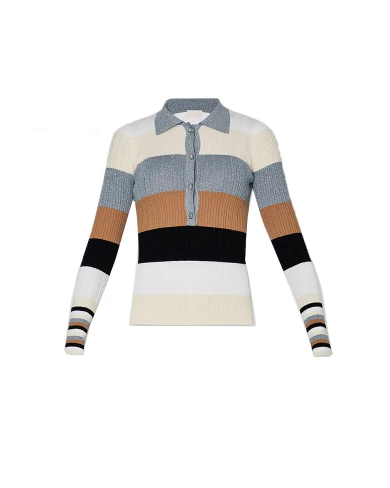 LIU JO Maglia a righe con colletto polo