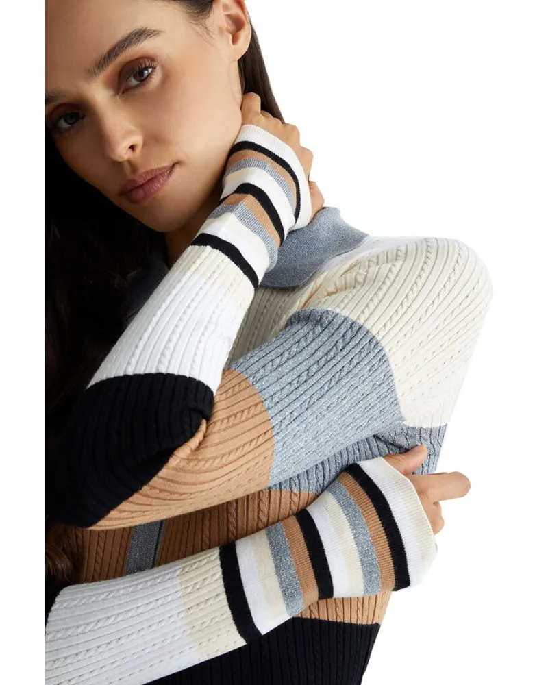 LIU JO Maglia a righe con colletto polo