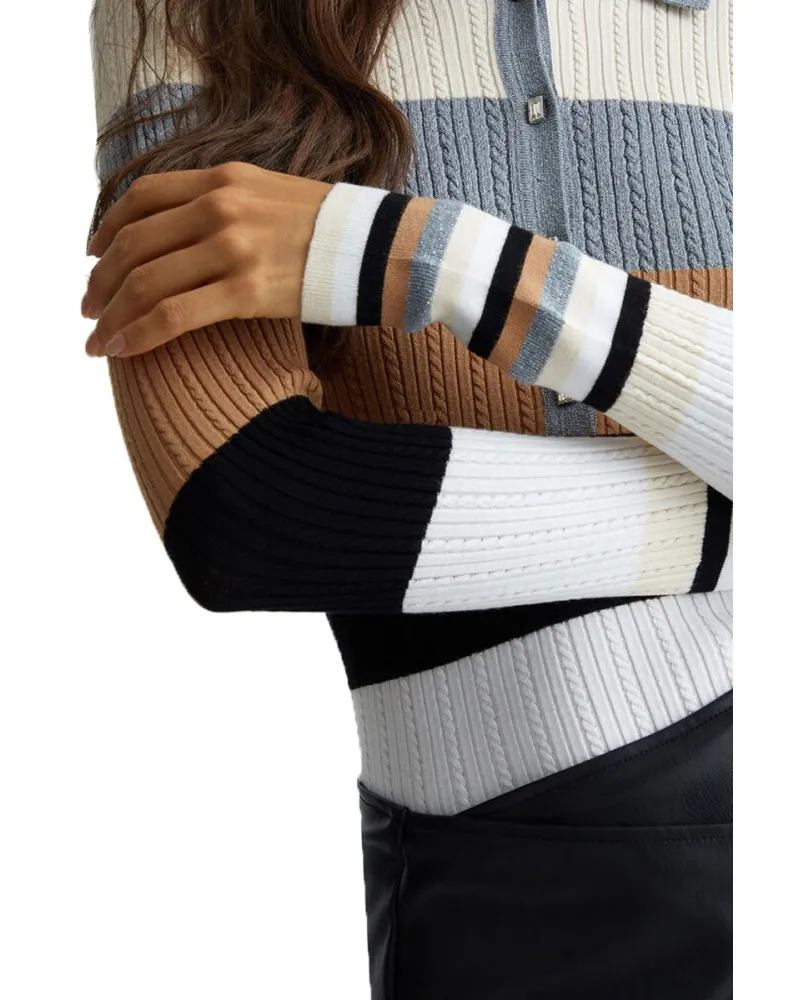 LIU JO Maglia a righe con colletto polo