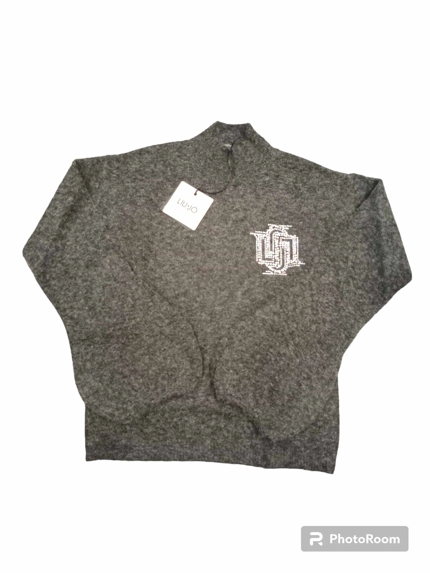 LIU JO MILANO Maglia collo lupetto con strass donna MAGLIA CHIUSA CF3261