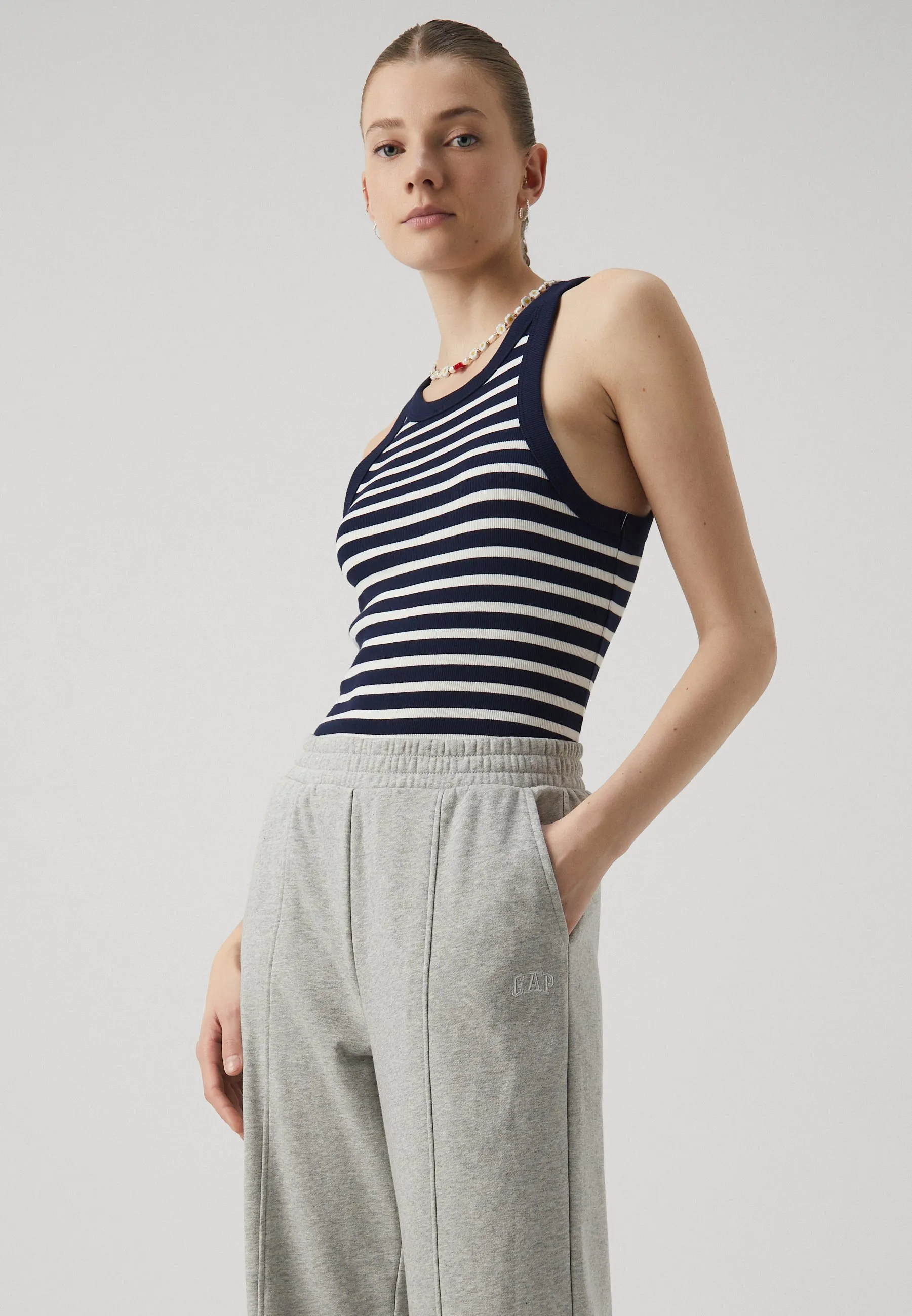 LOGO FRONT SEAM WIDE LEG - Pantaloni sportivi