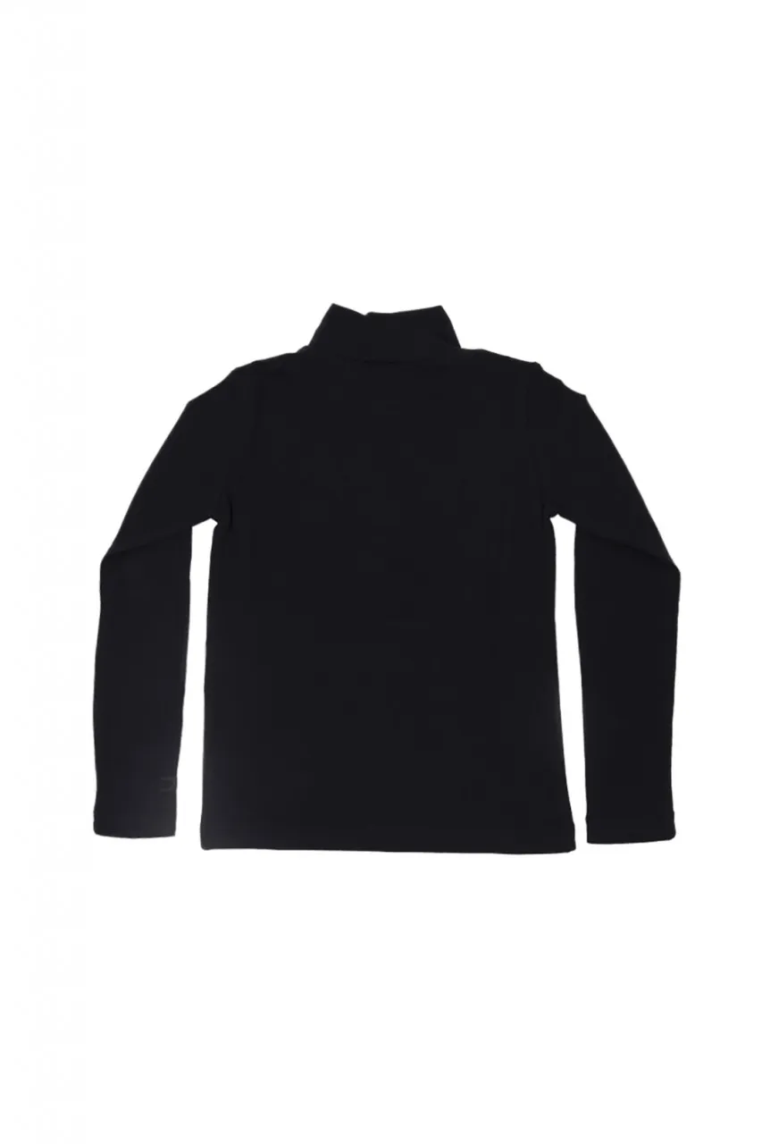 Maglia a lupetto con ricamo logo Nero