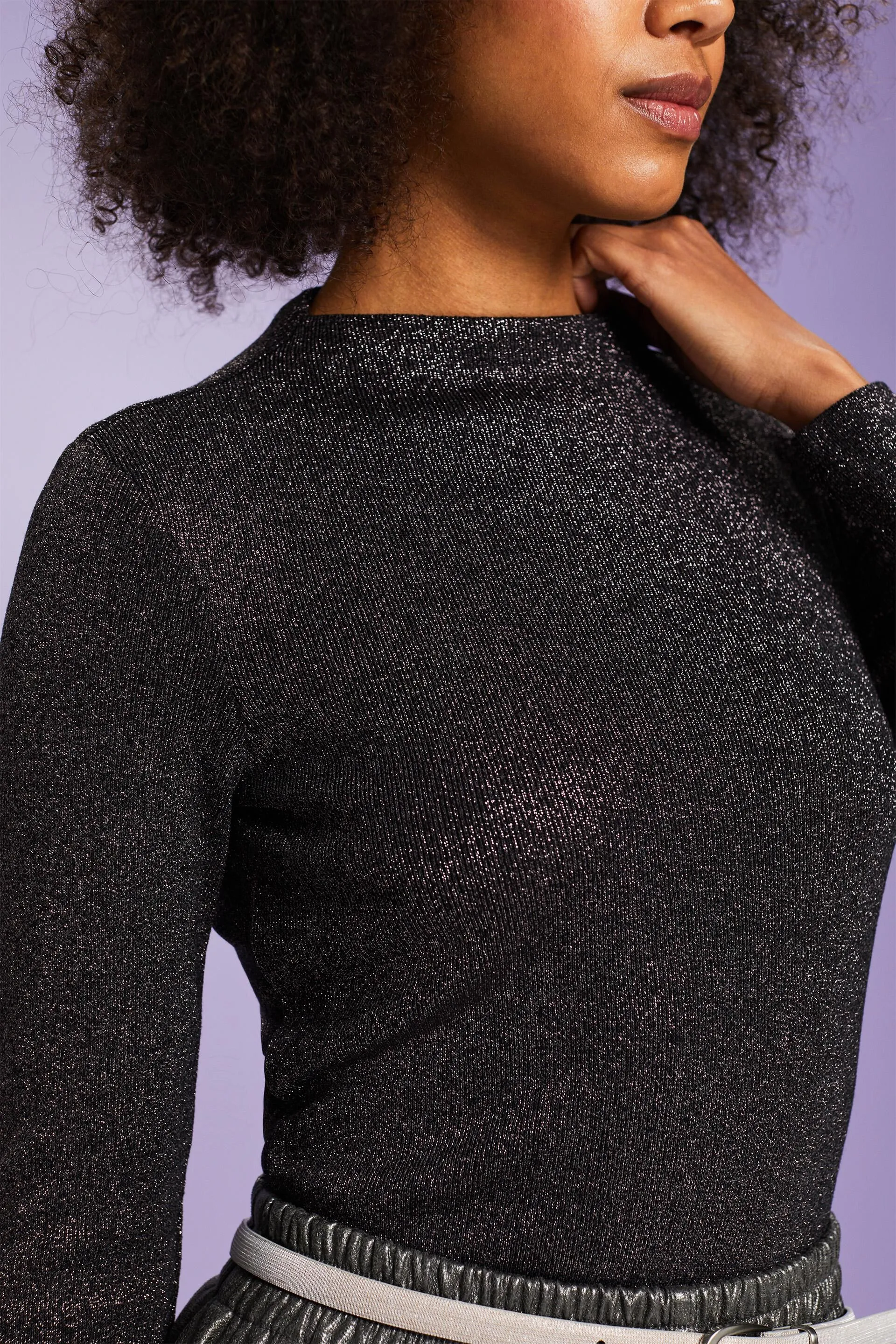 Maglia a maniche lunghe luccicante