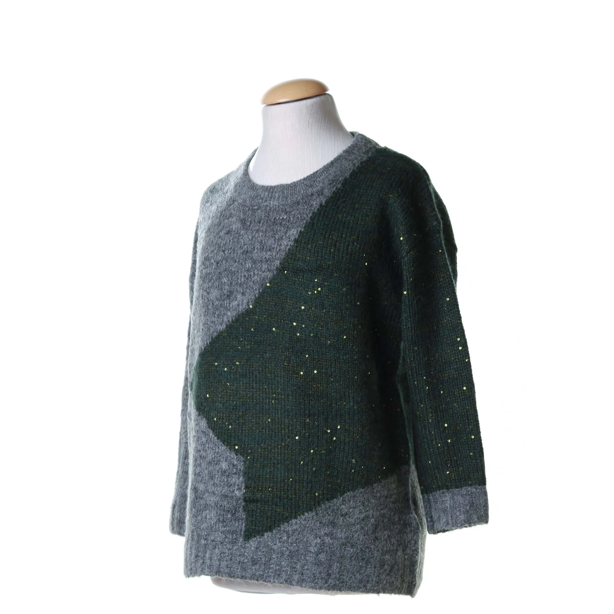 Maglia A Stella Grigia E Verde